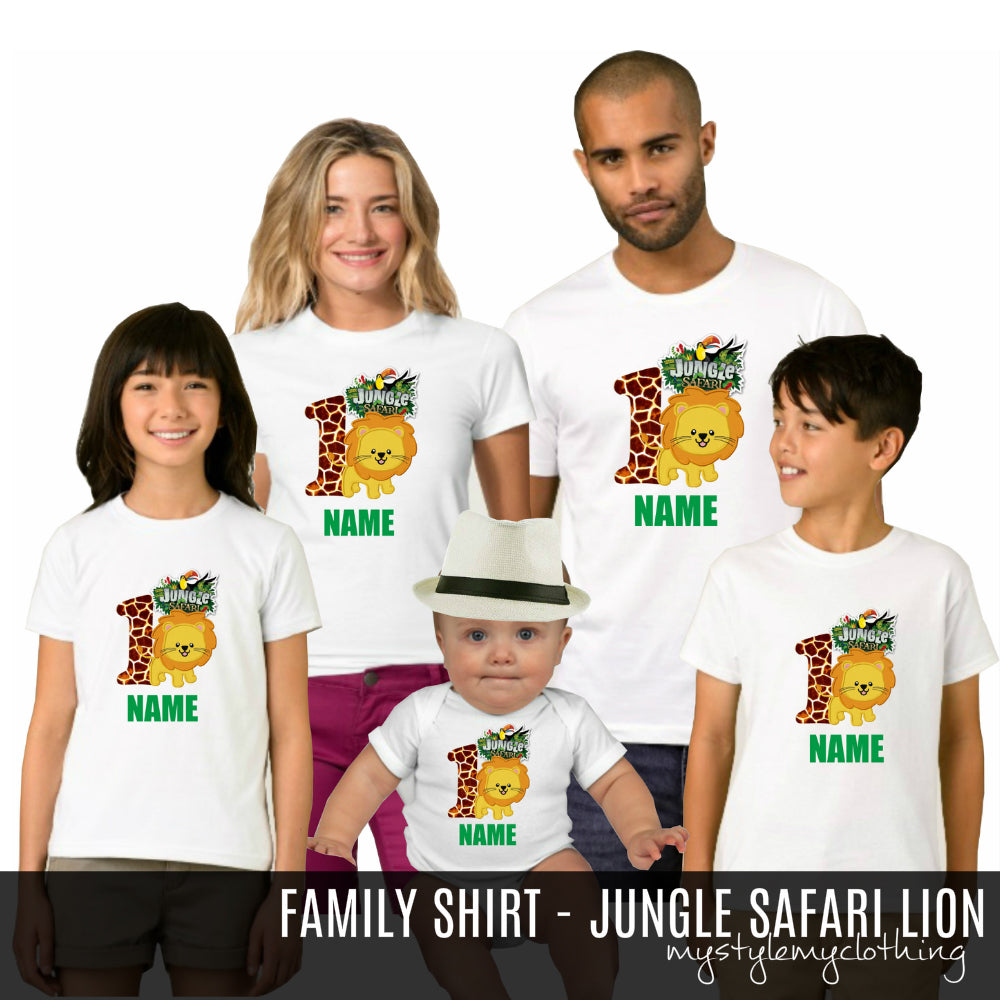 Family Set Shirt - Jungle Safari Lion - MYSTYLEMYCLOTHING