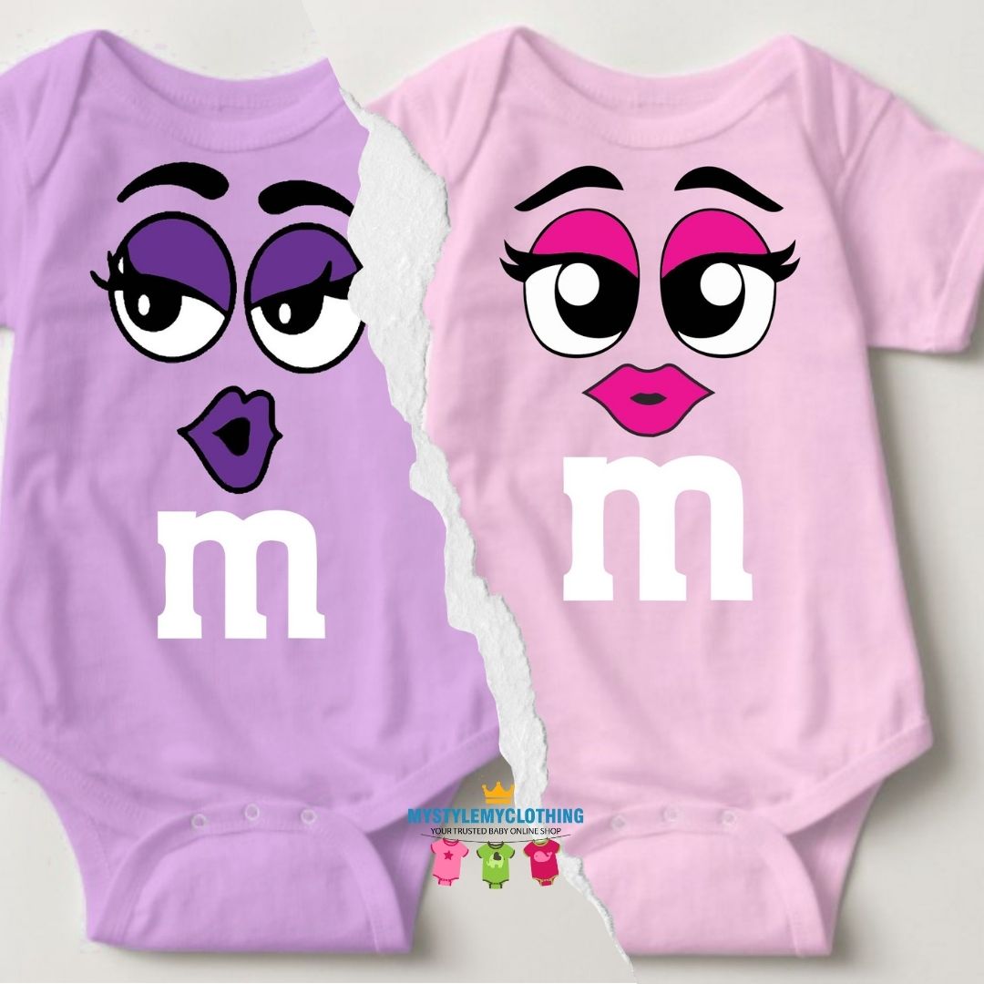 Baby Character Onesies - M&M's Lavender - MYSTYLEMYCLOTHING