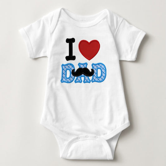 Baby Statement Onesies - I ♥ Dad - MYSTYLEMYCLOTHING
