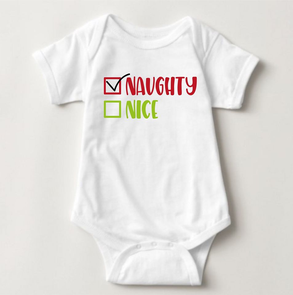 Baby Christmas Holiday Onesies - Naughty Nice - MYSTYLEMYCLOTHING