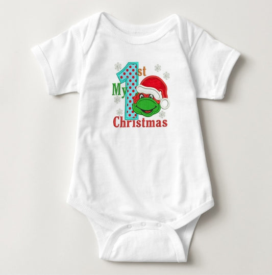 Baby Christmas Holiday Onesies - First Christmas Ninja Turtles - MYSTYLEMYCLOTHING