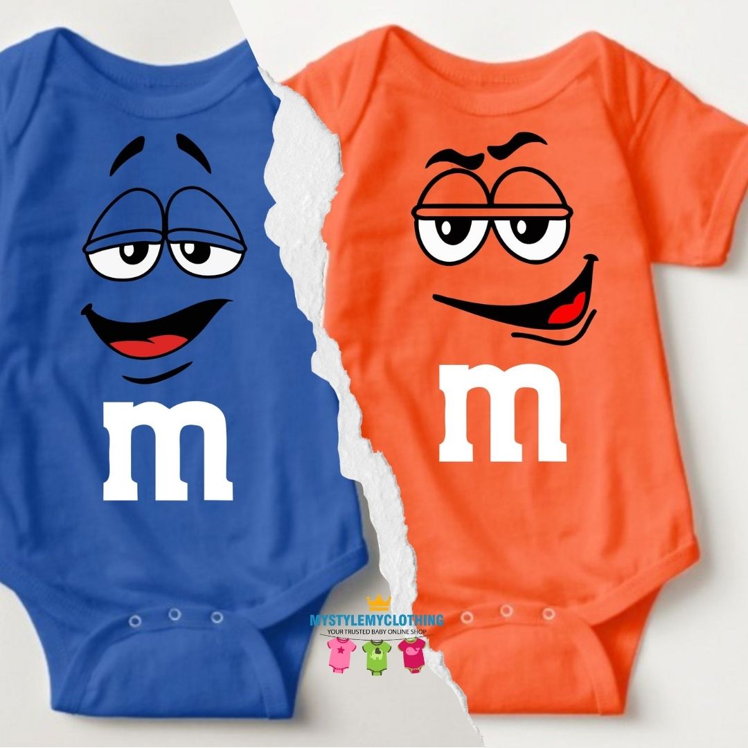 Baby Character Onesies - M&M's Orange - MYSTYLEMYCLOTHING
