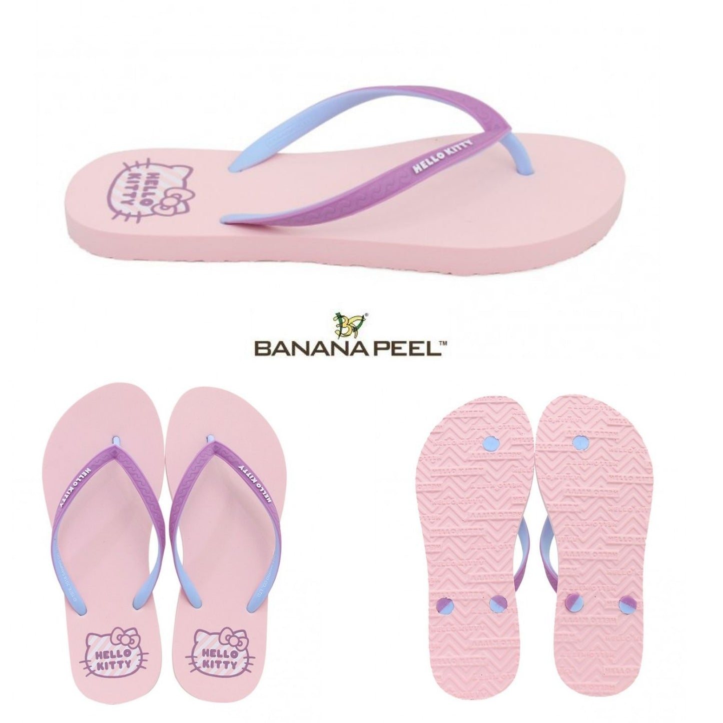Banana Peel Girls Slippers Kids Iconic Sweet - Baby Pink cat