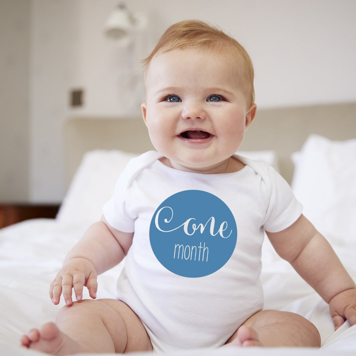 Baby Custom Monthly Onesies - Cursive Boys - MYSTYLEMYCLOTHING