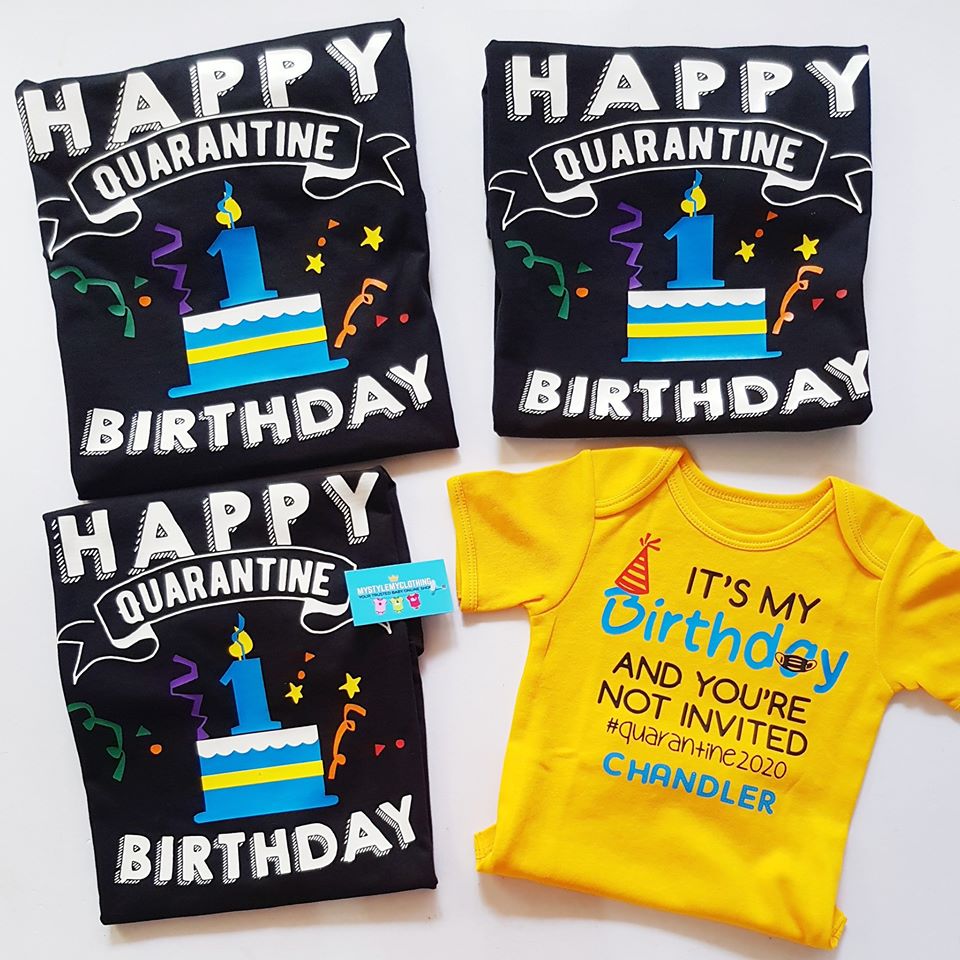 Family Set Shirt - Quarantine 1st  Birthday - MYSTYLEMYCLOTHING