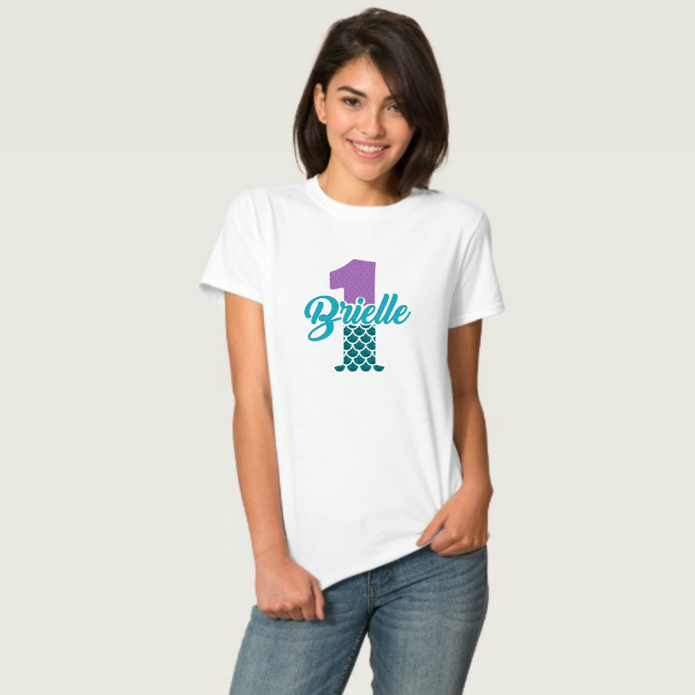 Custom Birthday Family Set Shirt - Mermaid - MYSTYLEMYCLOTHING
