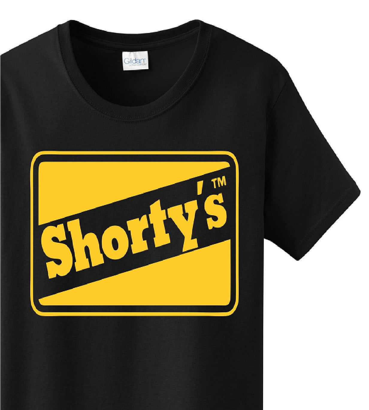 Skate Men's Shirt -Shorty's (Black) -Yellow - MYSTYLEMYCLOTHING