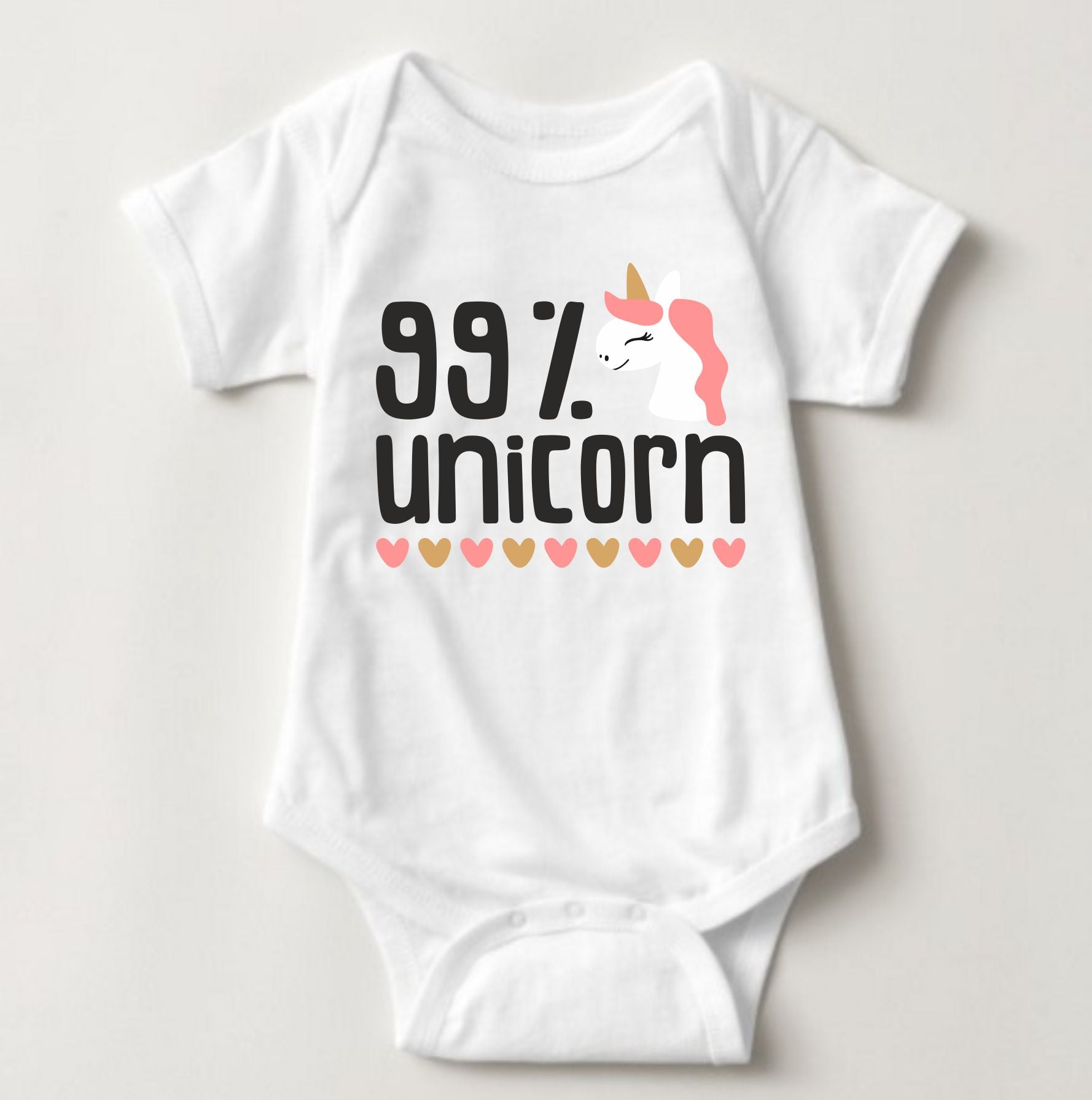 Baby Statement Onesies - 99% Unicorn - MYSTYLEMYCLOTHING