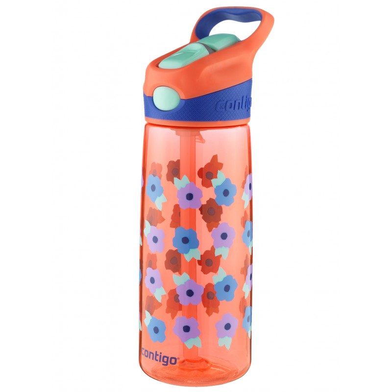 Contigo AUTOSPOUT Striker Kids Water Bottle 20oz - Tango Pink Flowers
