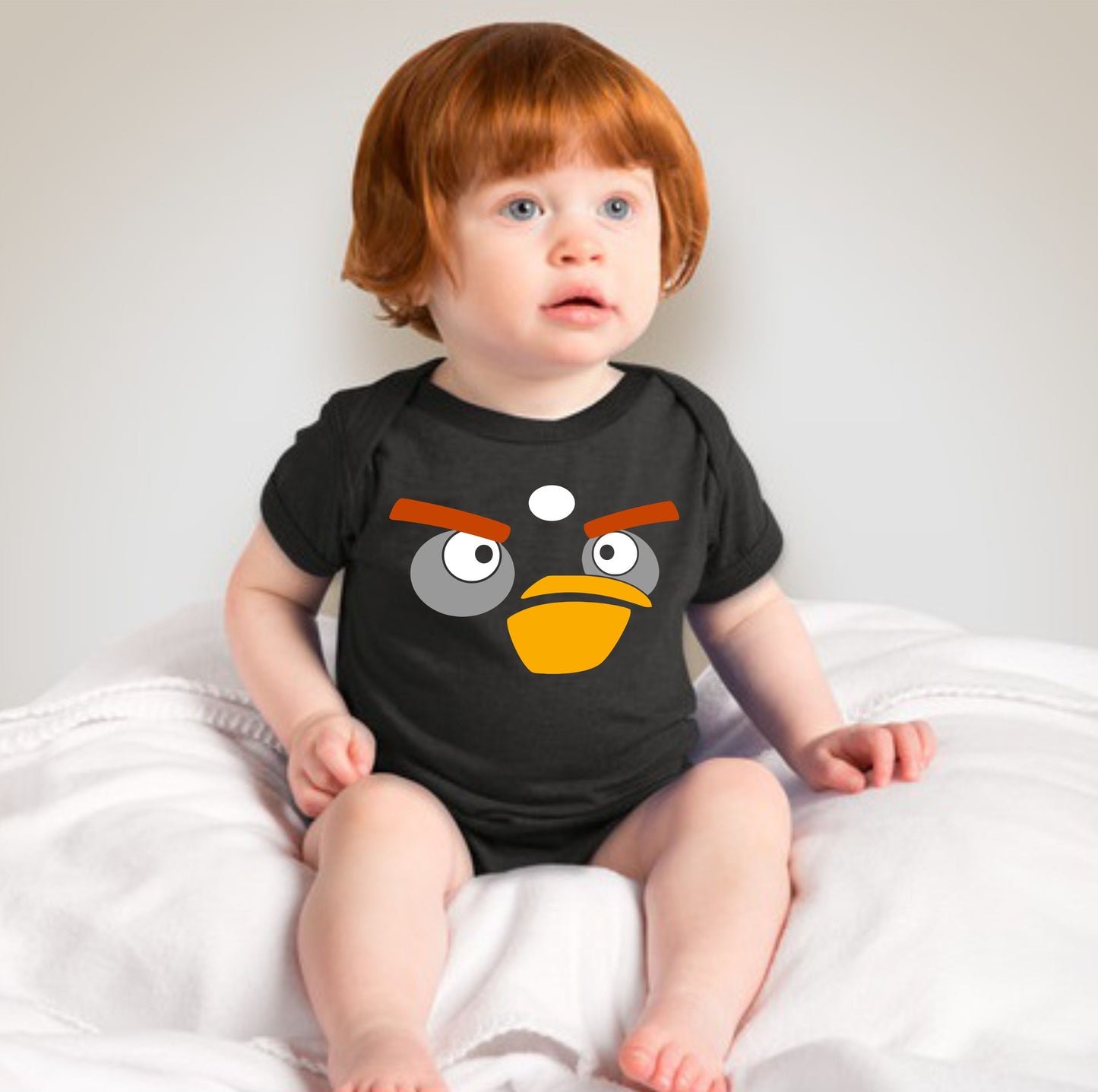 Baby Character Onesies - A-Bird Black - MYSTYLEMYCLOTHING