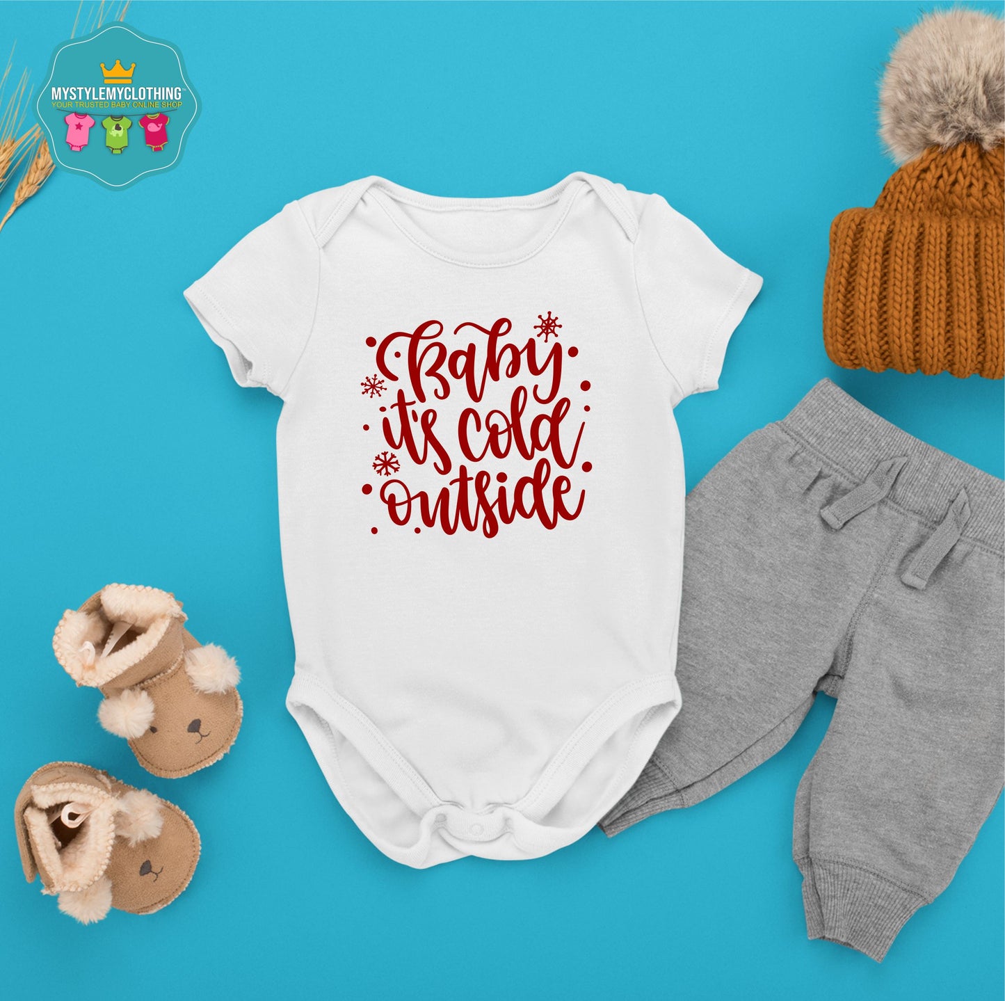 Baby Christmas Holiday Onesies - Its Cold Outside