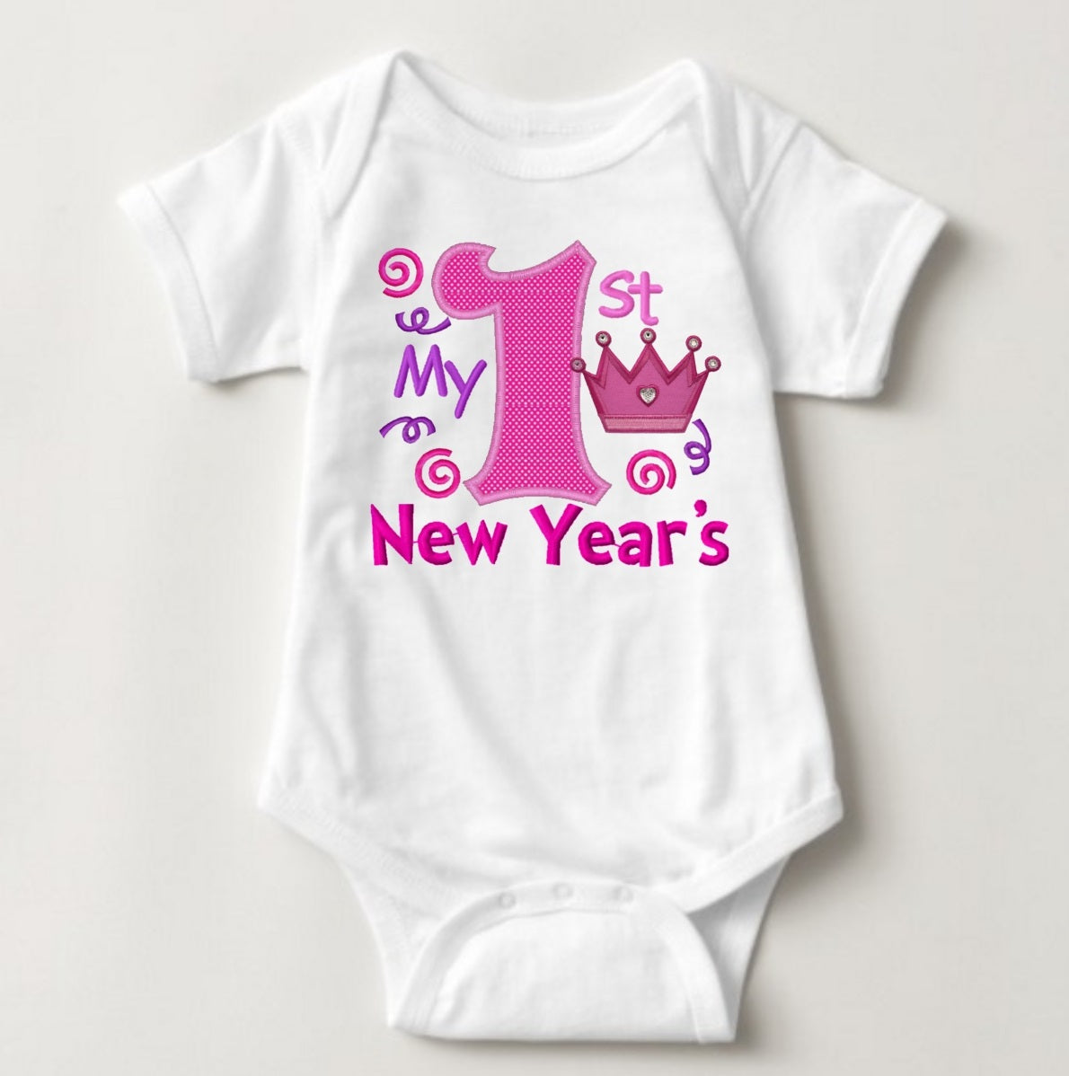 Baby New Year Holiday Onesies - My 1st New Year Crown - MYSTYLEMYCLOTHING