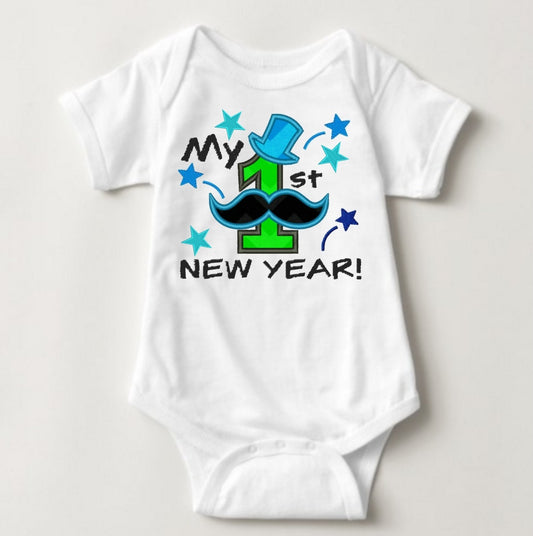 Baby New Year Holiday Onesies - My 1st New Year Little Man - MYSTYLEMYCLOTHING