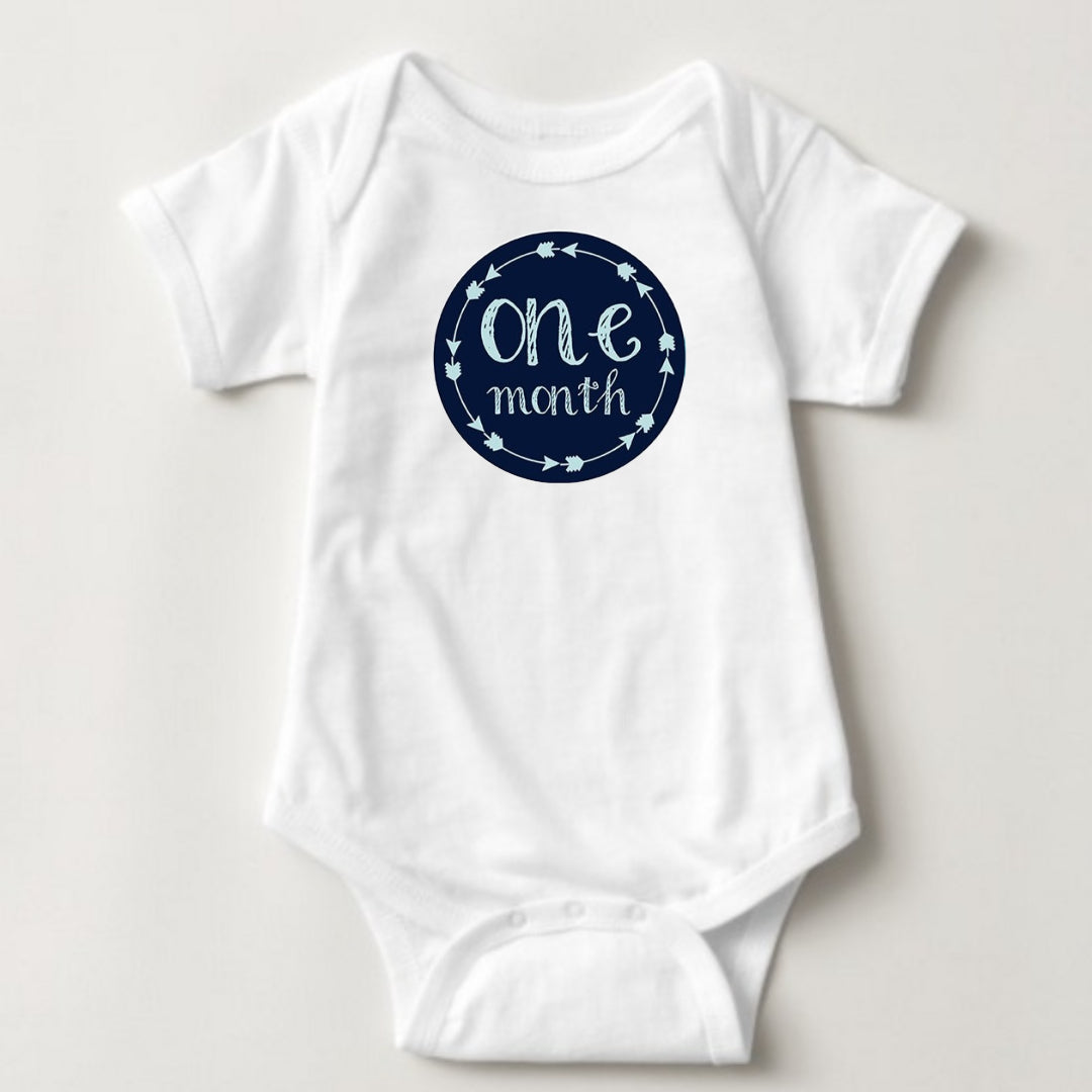 Baby Custom Monthly Onesies - Circled Arrow - MYSTYLEMYCLOTHING