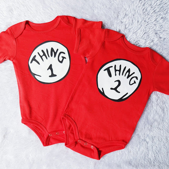 Dr  Suess Thing 1 and Thing 2 Rompers - MYSTYLEMYCLOTHING