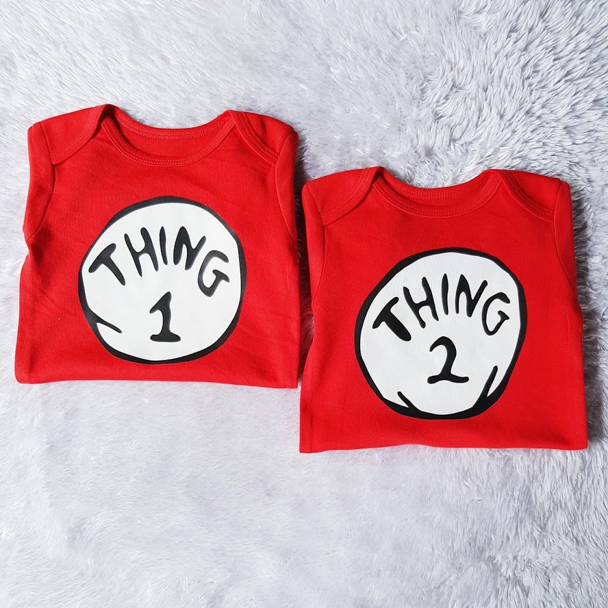 Dr  Suess Thing 1 and Thing 2 Rompers - MYSTYLEMYCLOTHING