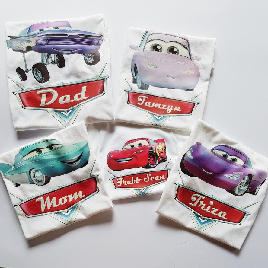 Family Set Shirt - Cars Racing Mcqueen - MYSTYLEMYCLOTHING