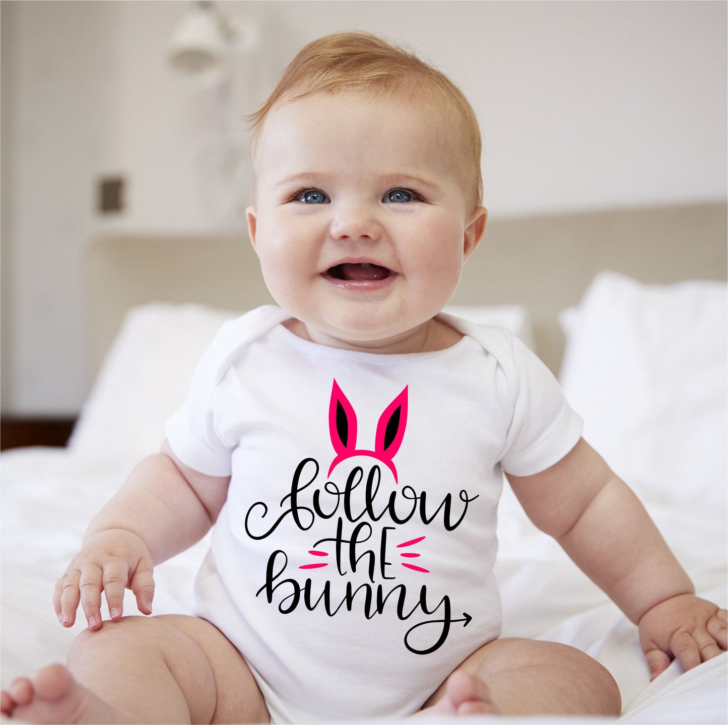 Baby Easter Onesies - Follow the Bunny
