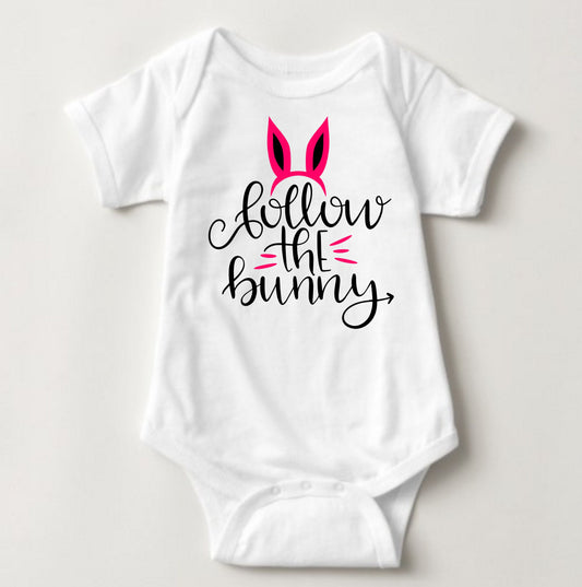 Baby Easter Onesies - Follow the Bunny