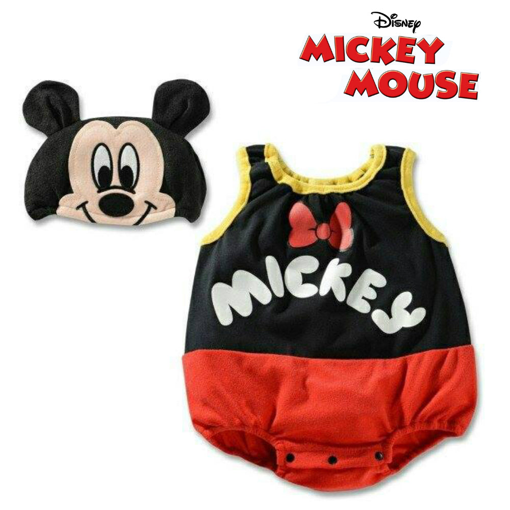 Baby Romper Mickey Mouse Disney Bubble Romper with Hat - MYSTYLEMYCLOTHING