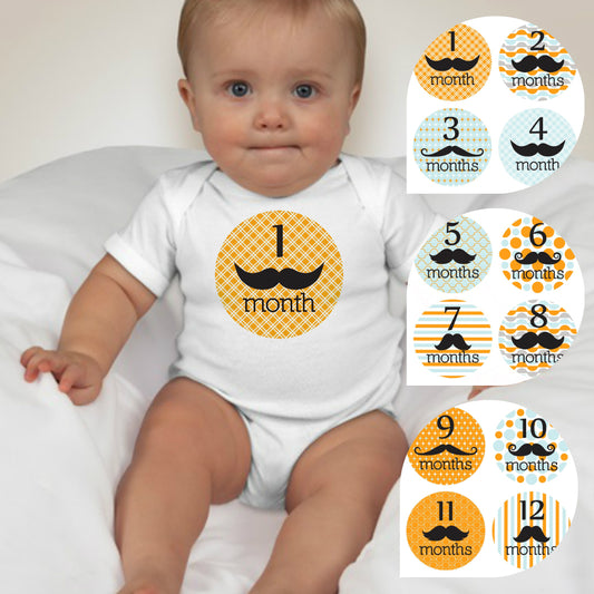 Baby Custom Monthly Onesies - Little Man III - MYSTYLEMYCLOTHING