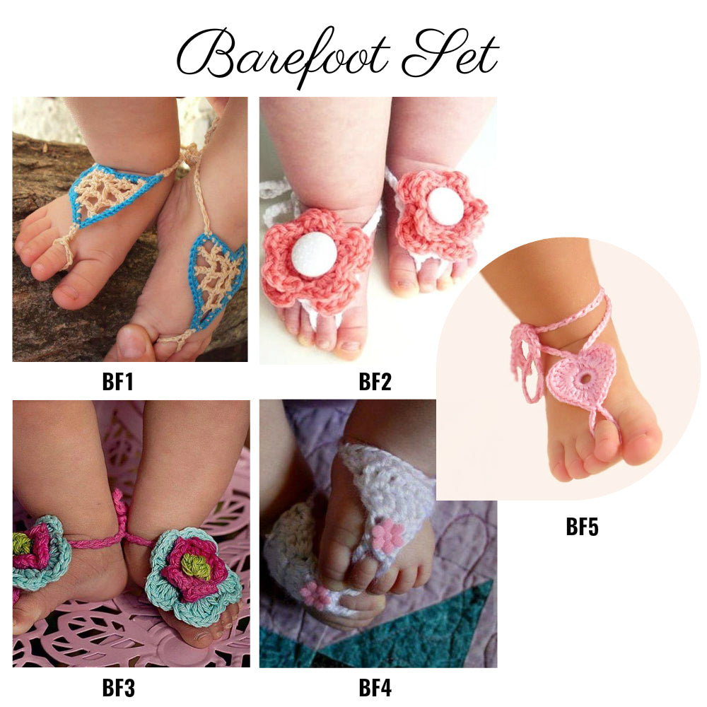 Baby Crochet Shoes Infant Cotton Shoes Girls cute Barefoot Sandals - MYSTYLEMYCLOTHING