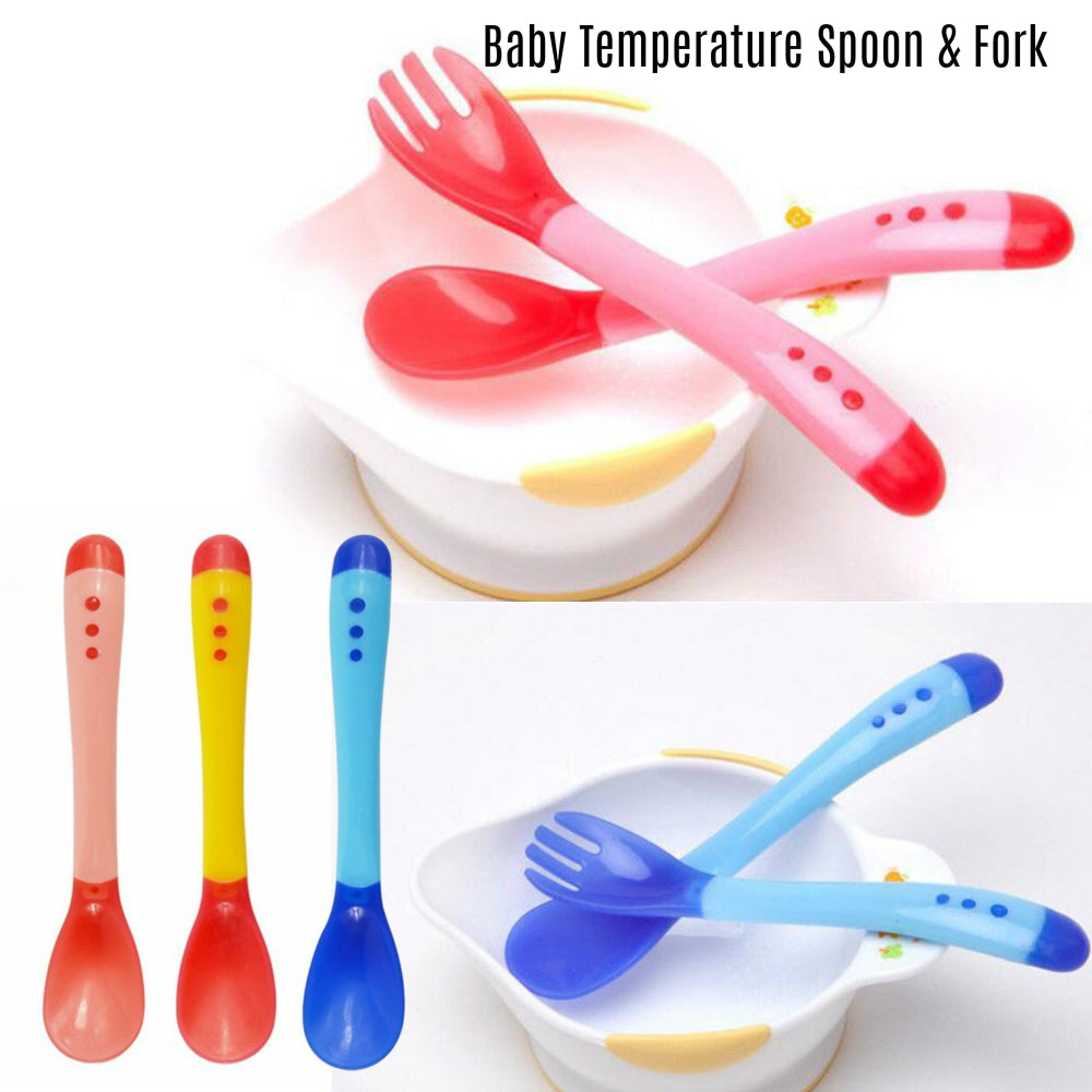 Baby Temperature Spoon and Fork - MYSTYLEMYCLOTHING
