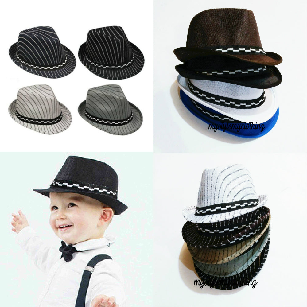 Baby and Toddler Nylon Bruno Mars Fedora Fashion Hats - MYSTYLEMYCLOTHING
