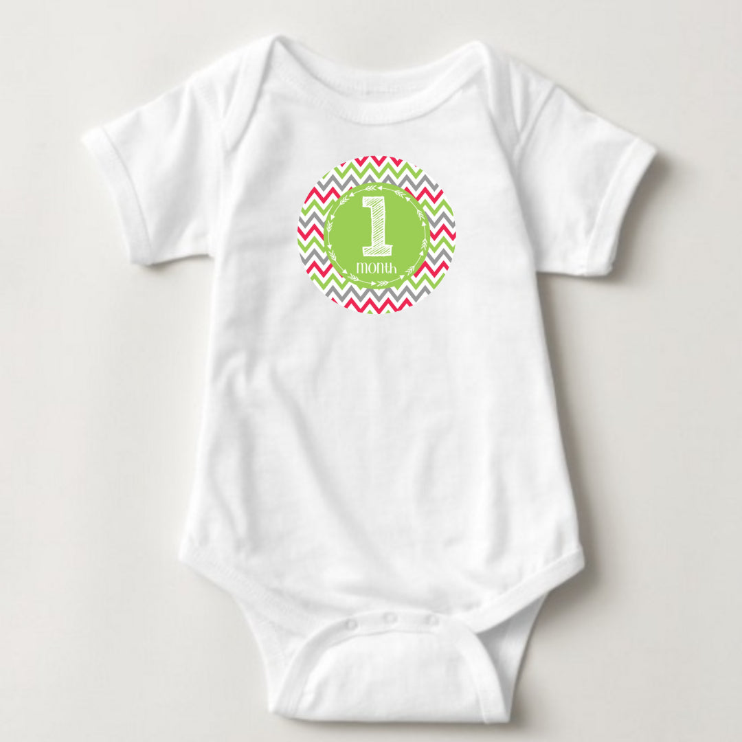 Baby Custom Monthly Onesies - Patterns 5 - MYSTYLEMYCLOTHING