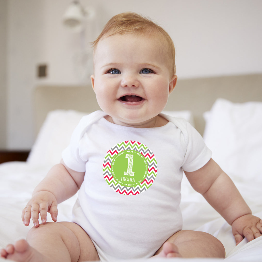 Baby Custom Monthly Onesies - Patterns 5 - MYSTYLEMYCLOTHING