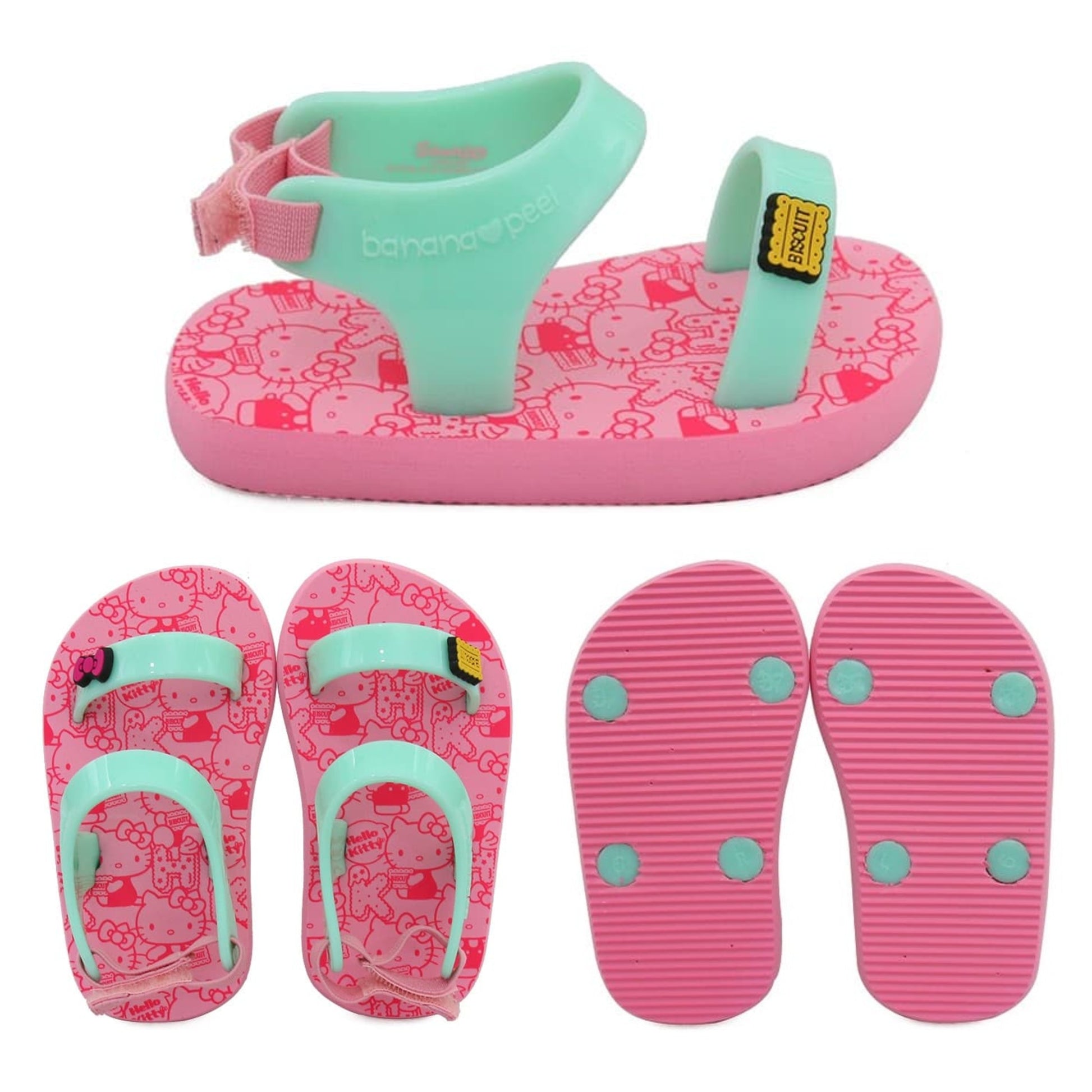 Banana Peel Slippers for Toddlers - Hello Kitty Set Assorted Biscuit Pink - MYSTYLEMYCLOTHING