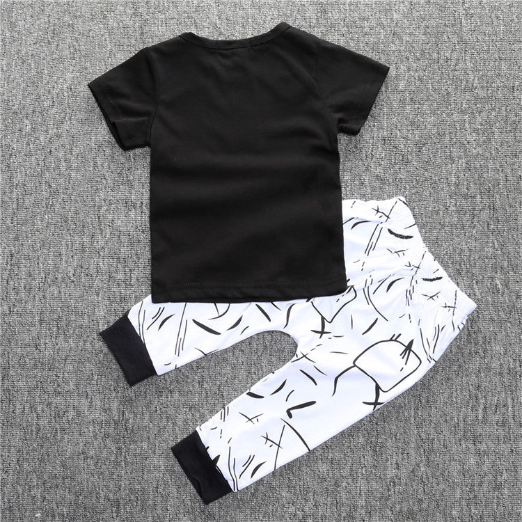 Toddler Baby Monochrome Shirt and Bottom Set - MYSTYLEMYCLOTHING