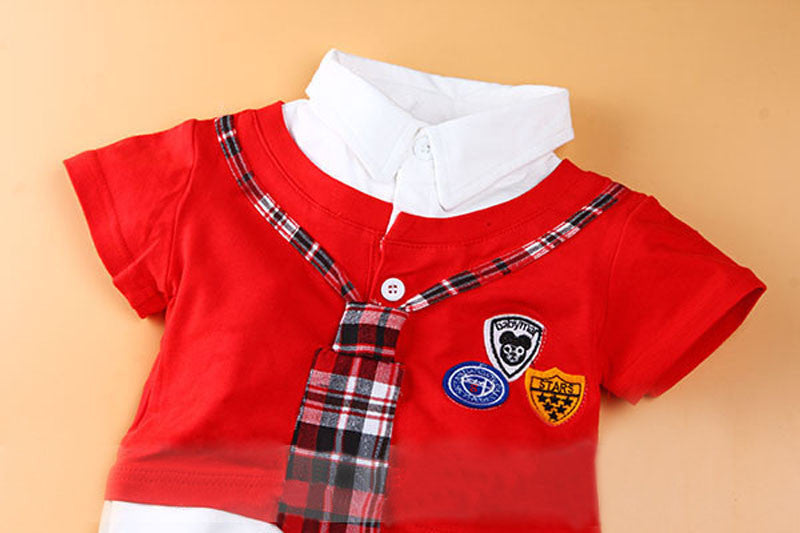 Baby Romper Montessori Necktie Baby Romper - MYSTYLEMYCLOTHING