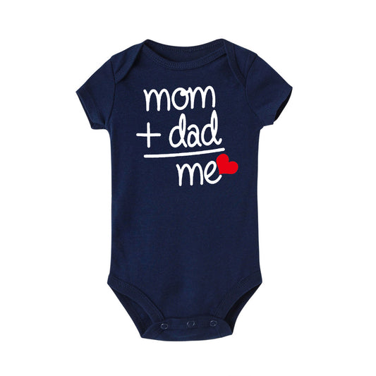 Baby Statement Onesies  - Mom + Dad (NAVY BLUE) - MYSTYLEMYCLOTHING