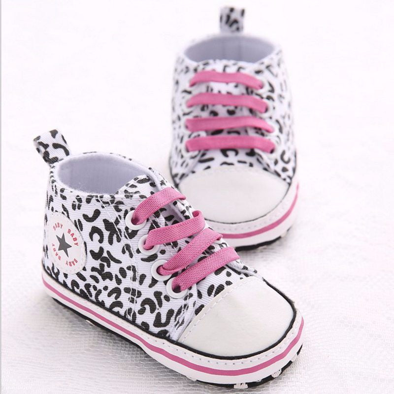 Baby Prewalker Anti-Skid Shoes -  White Pink Hicut - MYSTYLEMYCLOTHING