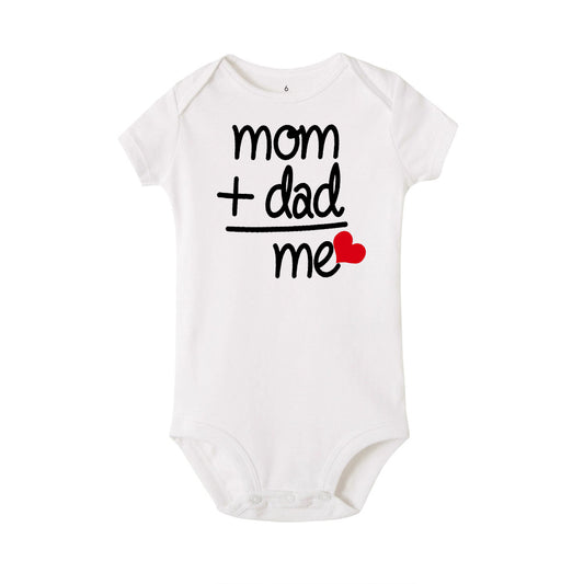 Baby Statement Onesies  - Mom + Dad (WHITE) - MYSTYLEMYCLOTHING