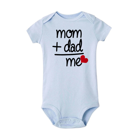 Baby Statement Onesies  - Mom + Dad (LIGHT BLUE) - MYSTYLEMYCLOTHING