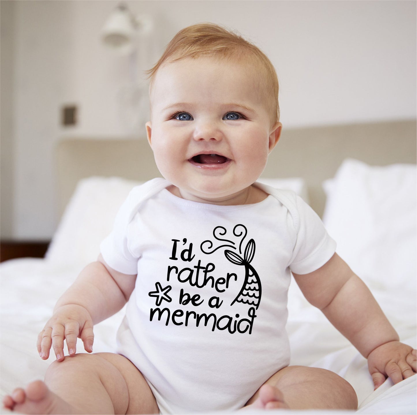 Baby Statement Onesies - I'd Rather Be a Mermaid