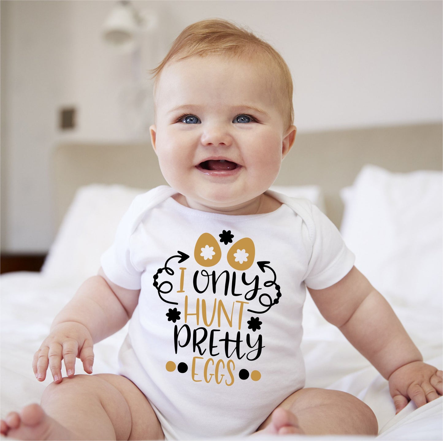 Baby Easter Onesies - I only Hunt Pretty Eggs