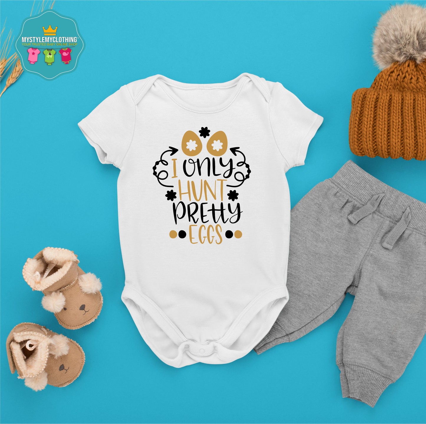 Baby Easter Onesies - I only Hunt Pretty Eggs