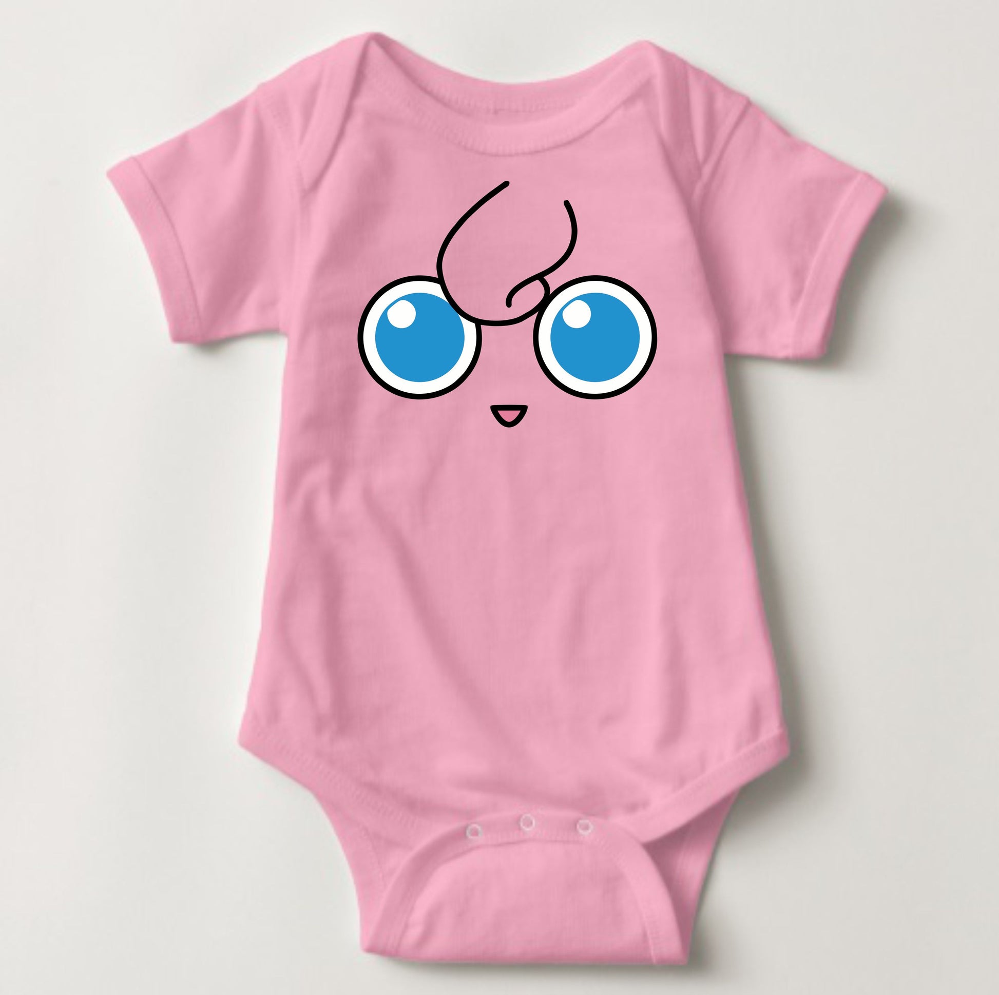 Baby Character Onesies with FREE Name Back Print - Pokemon-Jigglypuff - MYSTYLEMYCLOTHING
