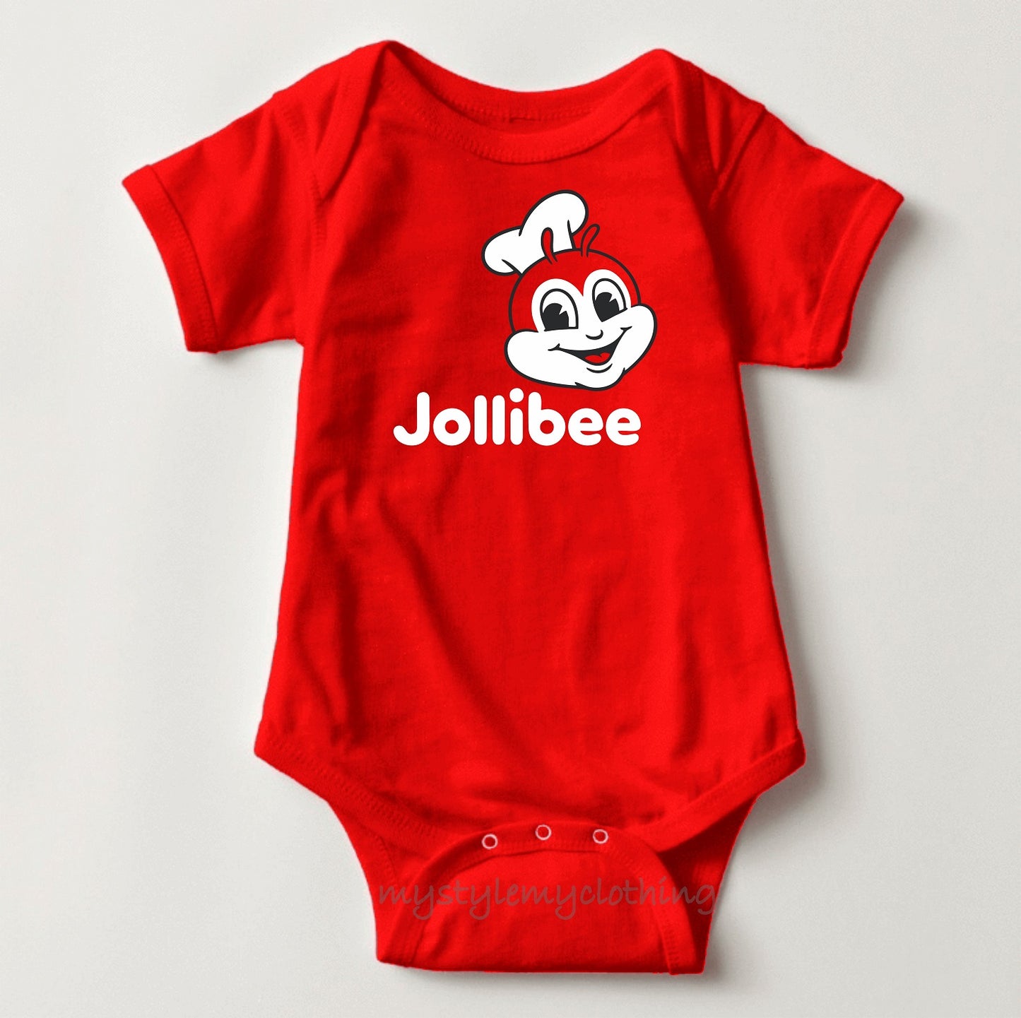 Baby Onesies Logo - Jollibee (Red) - MYSTYLEMYCLOTHING