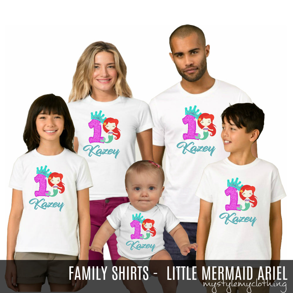 Family Set Shirt - Little Mermaid Ariel - MYSTYLEMYCLOTHING