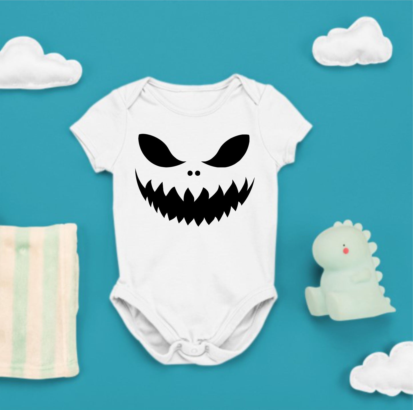 Baby Halloween Onesies - Monster Scary Face