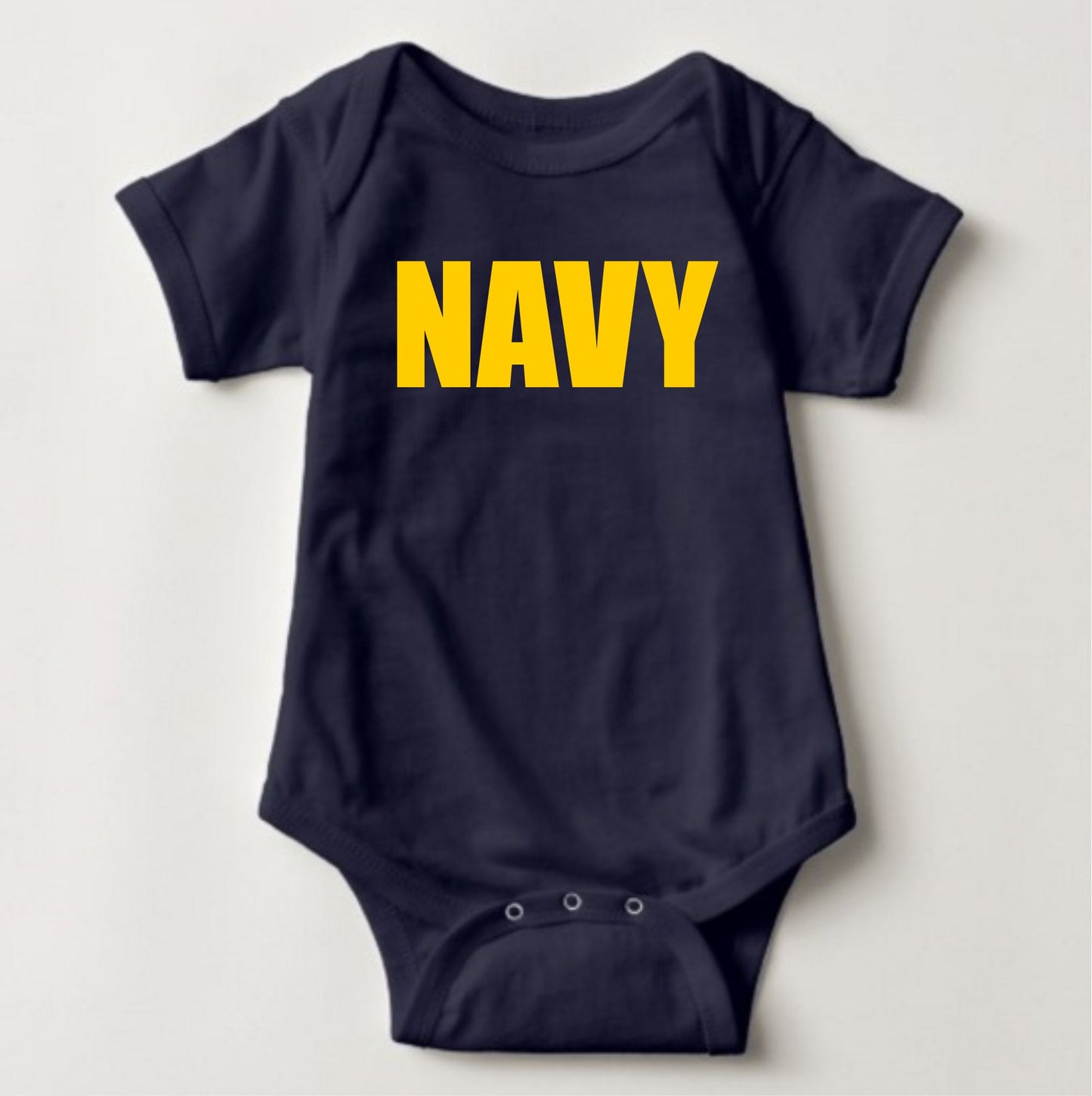 Baby Career Onesies with Free Name Back Print - Navy