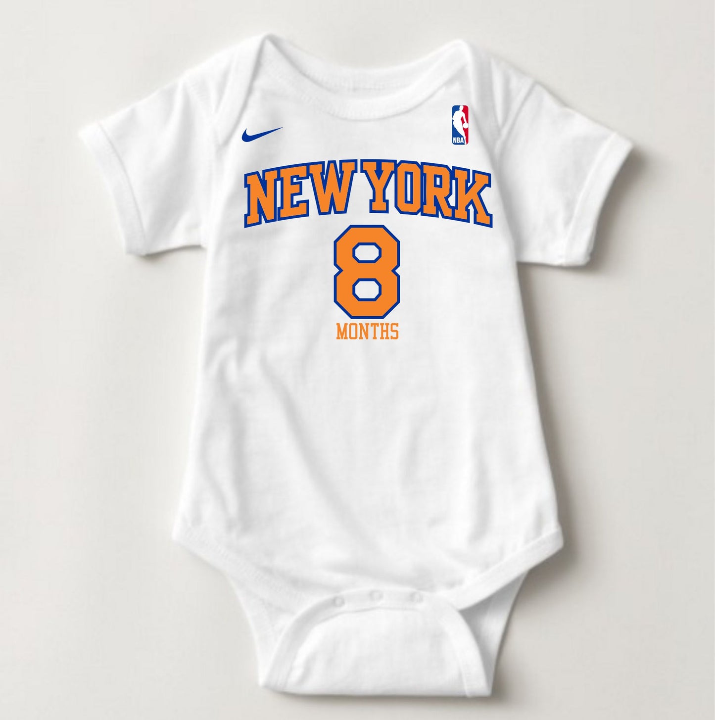 Baby Monthly Onesies - Basketball Jersey New York Knicks