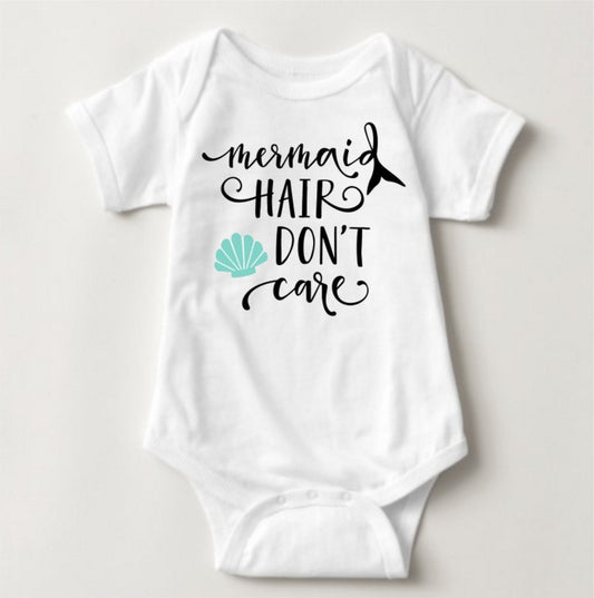 Baby Statement Onesies - Mermaid Hair Don't Care - MYSTYLEMYCLOTHING