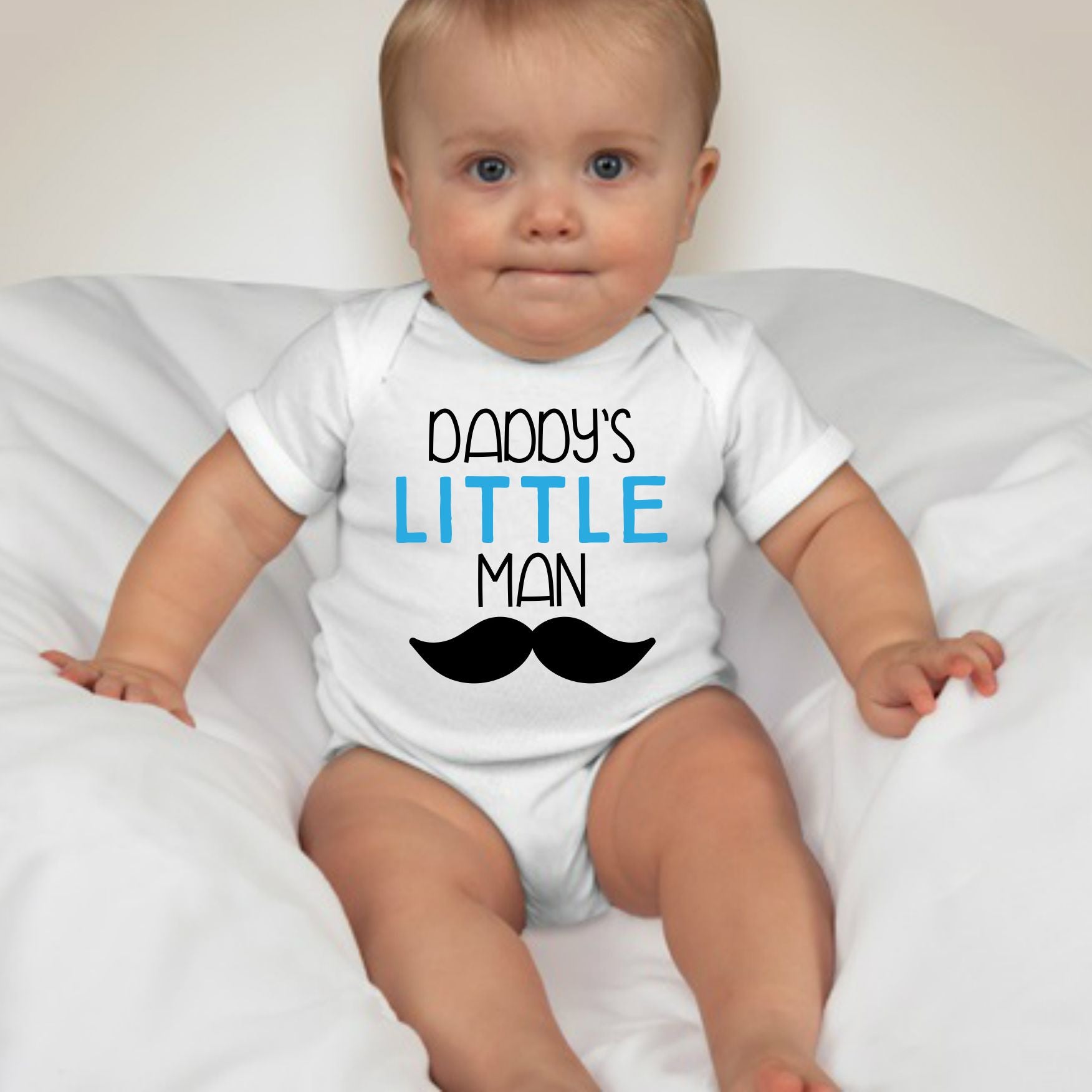 Baby Statement Onesies - Daddy's Little Man - MYSTYLEMYCLOTHING