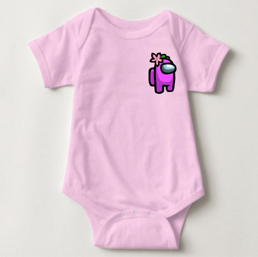 Baby Character Onesies - Among Us Pink - MYSTYLEMYCLOTHING