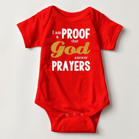 Baby Statement Onesies - I am Proof Red - MYSTYLEMYCLOTHING